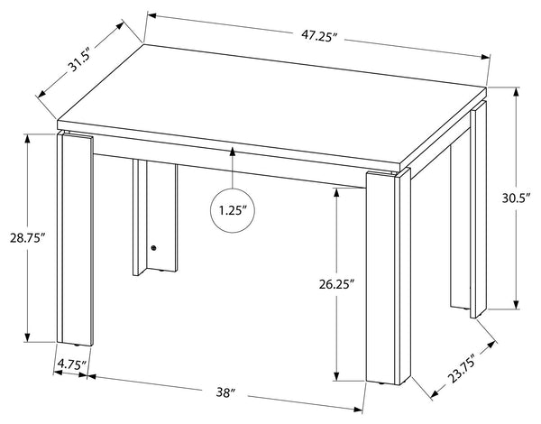 TABLE A MANGER - 32"X 48" / BLANC