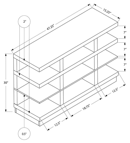 MEUBLE TV - 48"L / BLANC