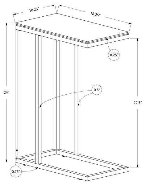 TABLE D'APPOINT  METAL DESSUS MIROIR