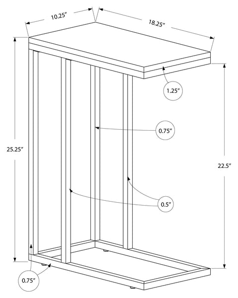 TABLE D'APPOINT  METAL CHROME