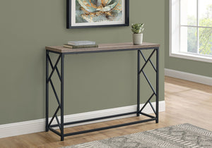 TABLE D'APPOINT - 44"L / CONSOLE D'ENTREE TAUPE / NOIR