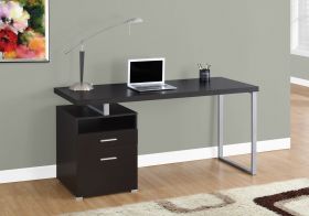 BUREAU - 60"L  METAL ARGENT