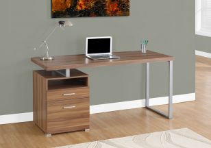 BUREAU - 60"L  METAL ARGENT