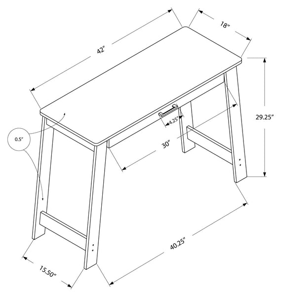 BUREAU - 42"L /  AVEC TIROIR DE RANGEMENT