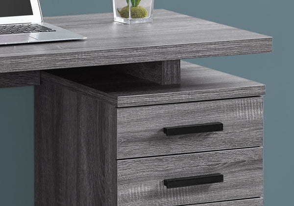 BUREAU - 48"L / GRIS-NOIR ORIENTATION GAUCHE OU DROITE